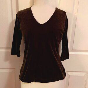 c.c. outlaw Brown Velvet Top